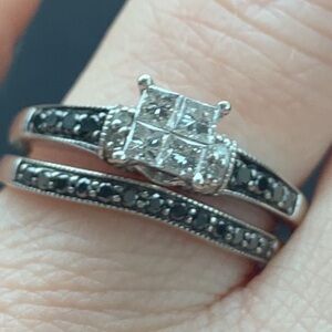 Black diamond wedding ring size 7